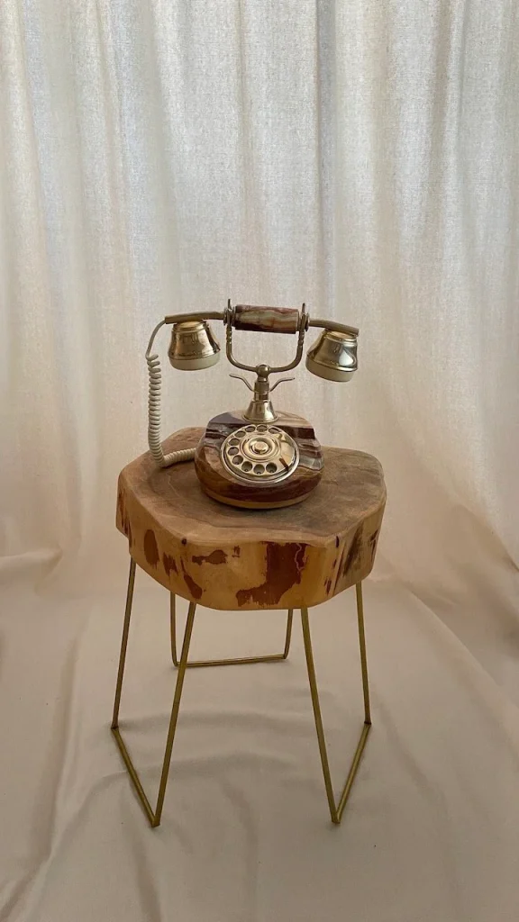 Audio+Gästebuch+Telefon+Marmor+Braun