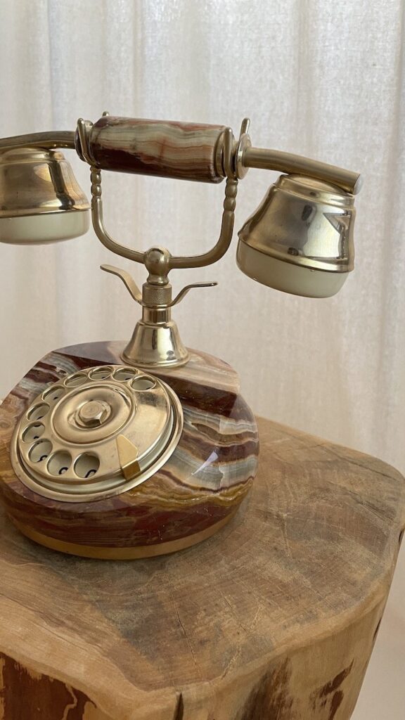 Audio+Gästebuch+Telefon+Salut+Salut+Marmor+braun